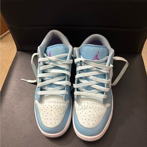 Jordan Kids' Light Blue and Pink Sneakers
